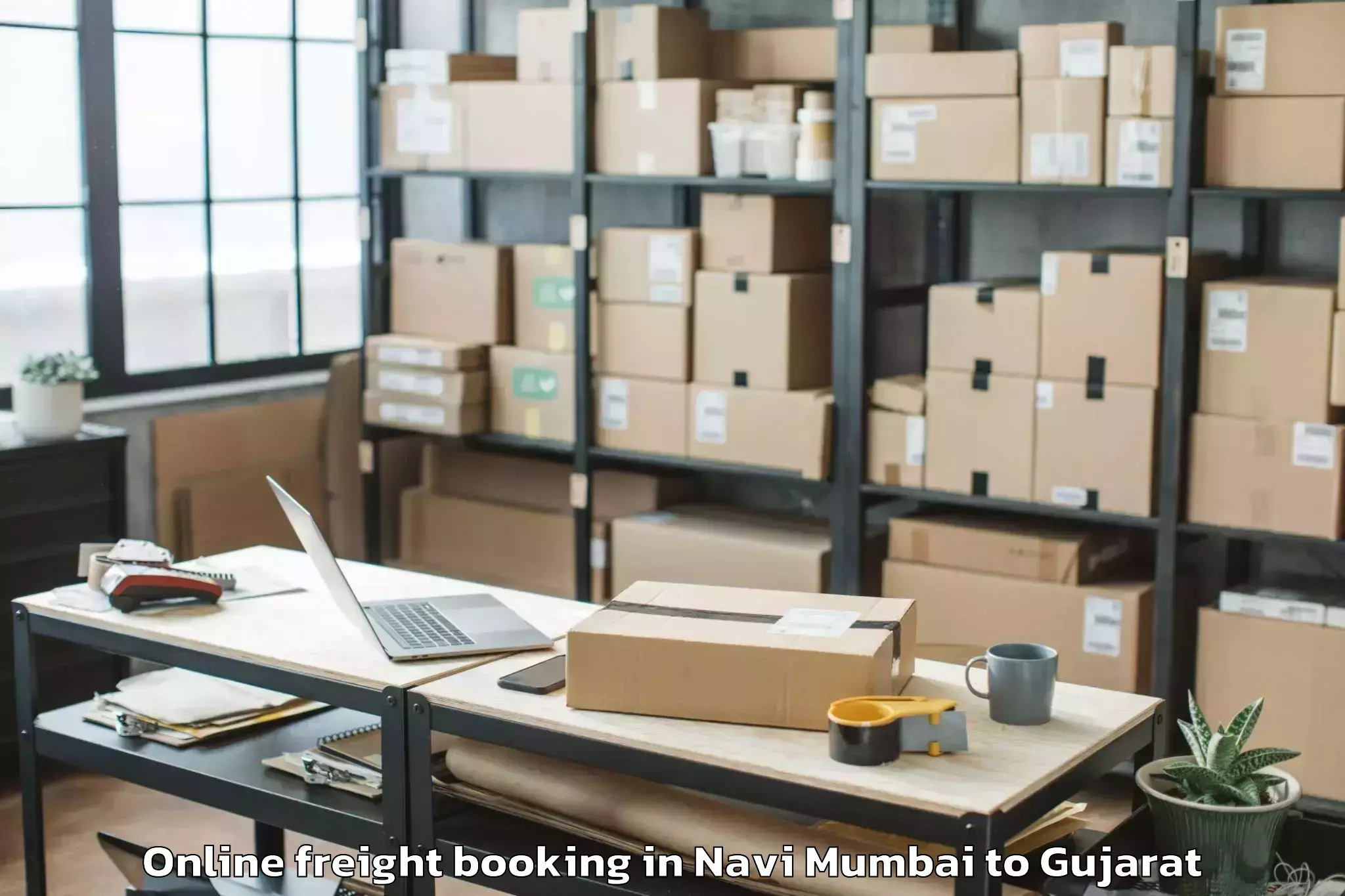 Professional Navi Mumbai to Vansda Online Freight Booking